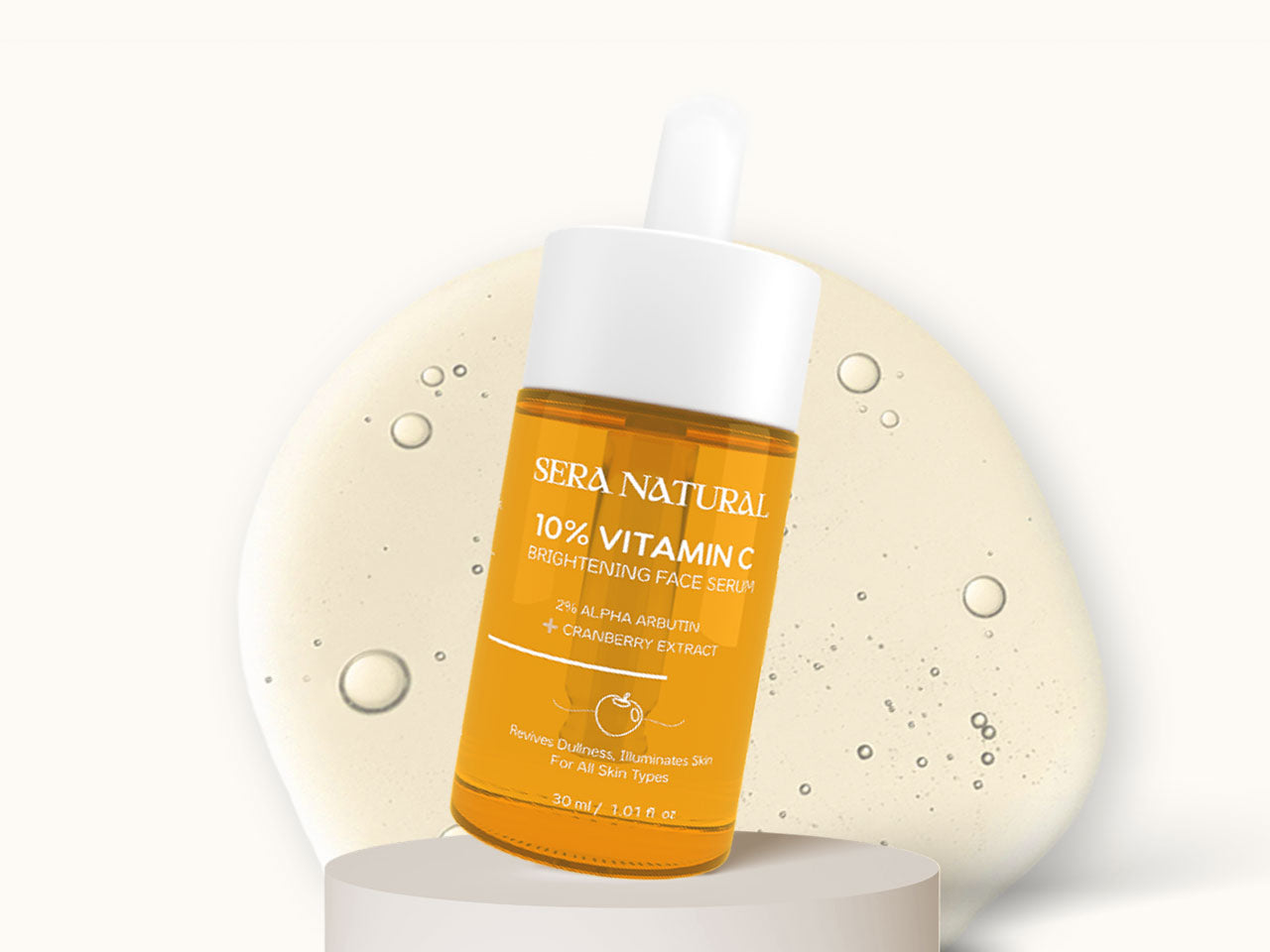 10% Vitamin C Face Serum with 2% Alpha Arbutin & Cranberry Extract