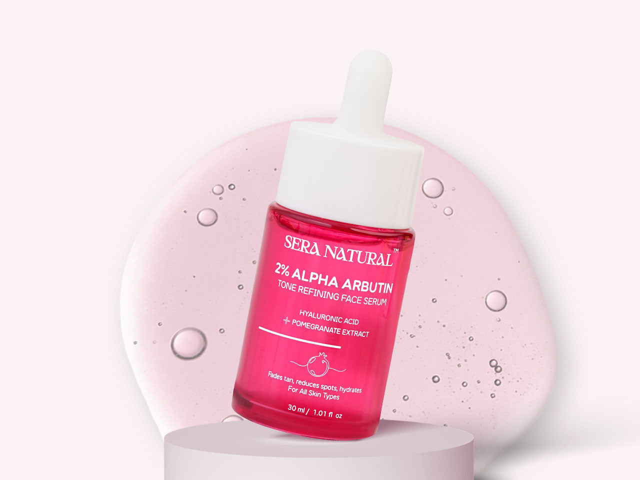 2% Alpha Arbutin Face Serum with Hyaluronic Acid & Pomegranate Extract ...