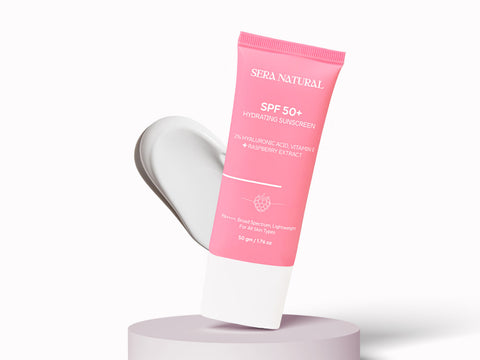 2% Hyaluronic Acid SPF 50 Sunscreen with PA++++, Vitamin E & Raspberry Extract