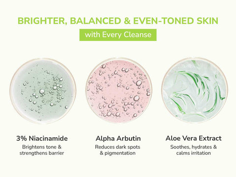 3% Niacinamide Face Cleanser with Alpha Arbutin & Aloevera Extract