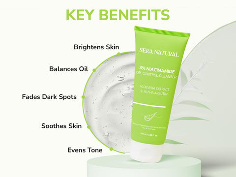 3% Niacinamide Face Cleanser with Alpha Arbutin & Aloevera Extract