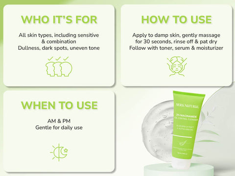 3% Niacinamide Face Cleanser with Alpha Arbutin & Aloevera Extract