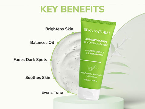 3% Niacinamide Face Cleanser with Alpha Arbutin & Aloevera Extract