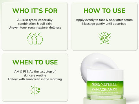 2% Niacinamide Moisturizer with Glycolic Acid & Rice Water Extract