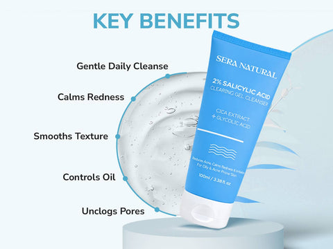 2% Salicylic Acid Face Cleanser with Glycolic Acid & Cica Extract