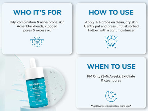 2% Salicylic Acid Face Serum with Hyaluronic Acid & Cucumis Extract