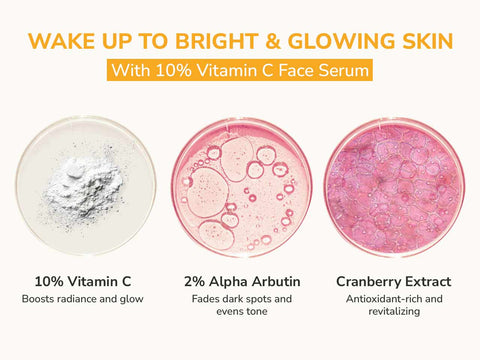 10% Vitamin C Face Serum with 2% Alpha Arbutin & Cranberry Extract
