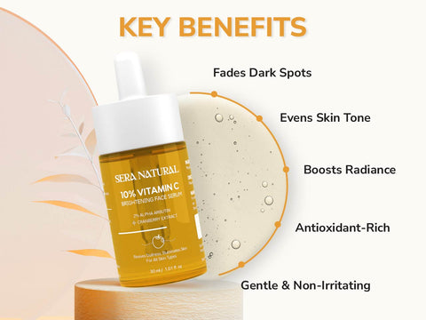 10% Vitamin C Face Serum with 2% Alpha Arbutin & Cranberry Extract