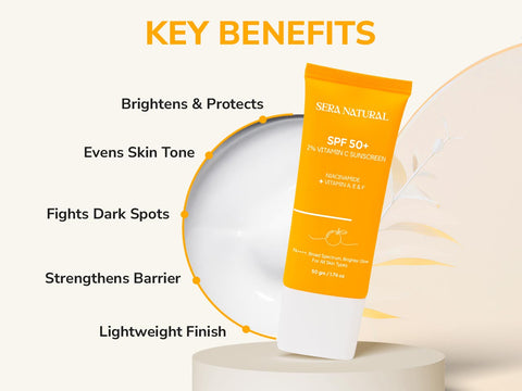 2% Vitamin C SPF 50 Sunscreen & PA++++ with Niacinamide & Vitamin A,E & F