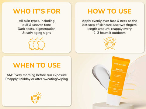 2% Vitamin C SPF 50 Sunscreen & PA++++ with Niacinamide & Vitamin A,E & F