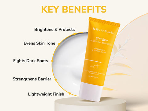 2% Vitamin C SPF 50 Sunscreen & PA++++ with Niacinamide & Vitamin A,E & F